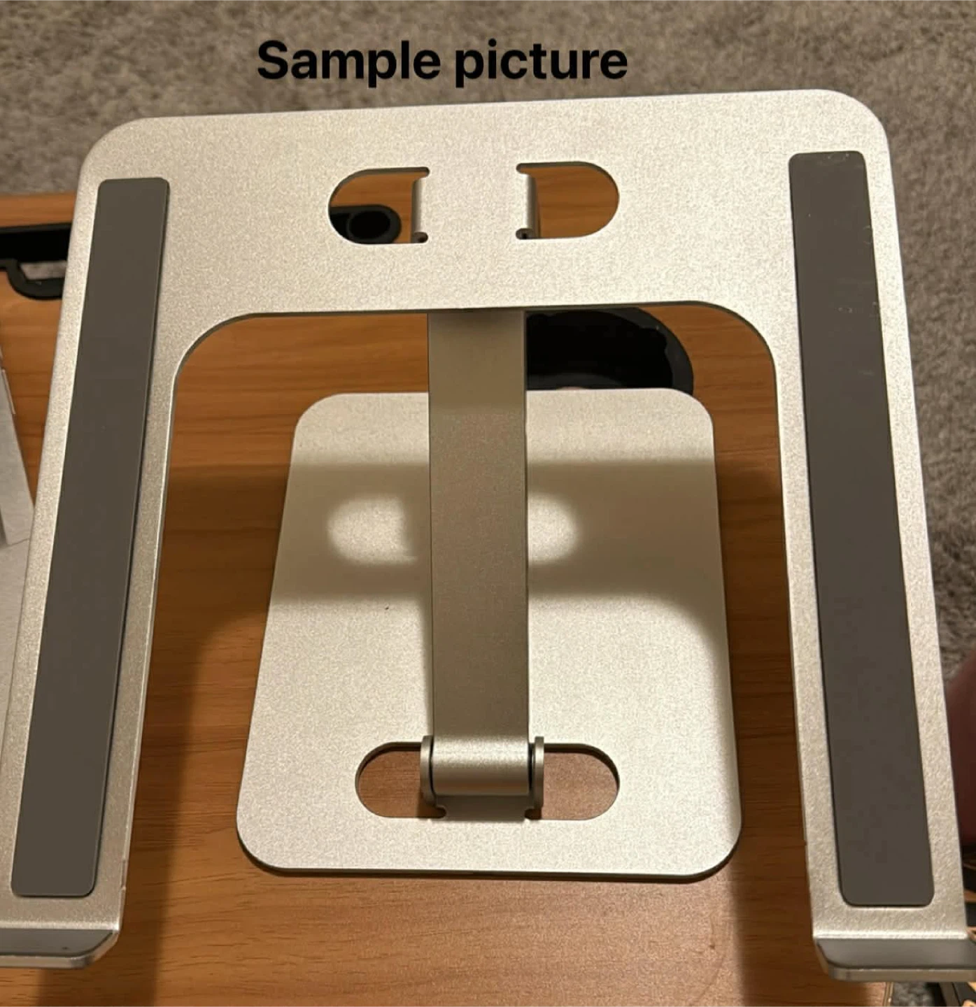 Adjustable Aluminum Laptop Stand - Silver - photo 2