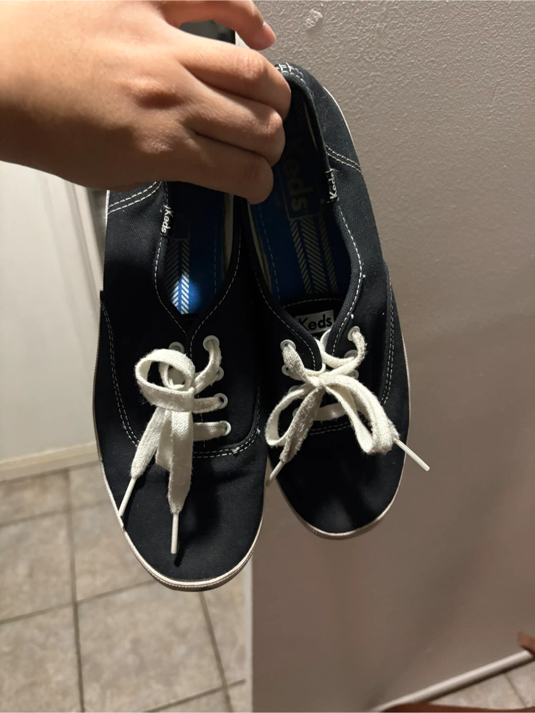 Keds Women's Black Canvas Sneakers Size 8