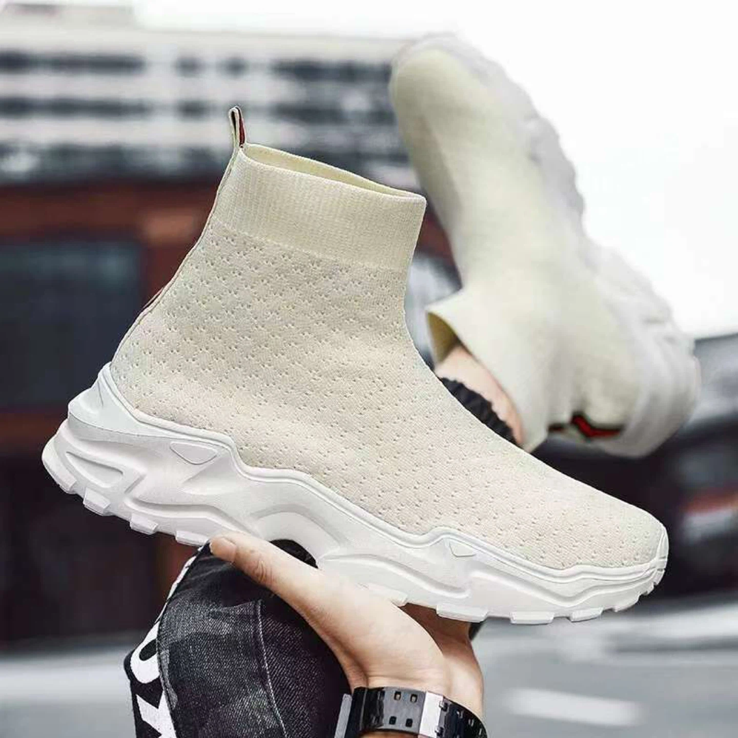 White Sock Sneakers-size 42