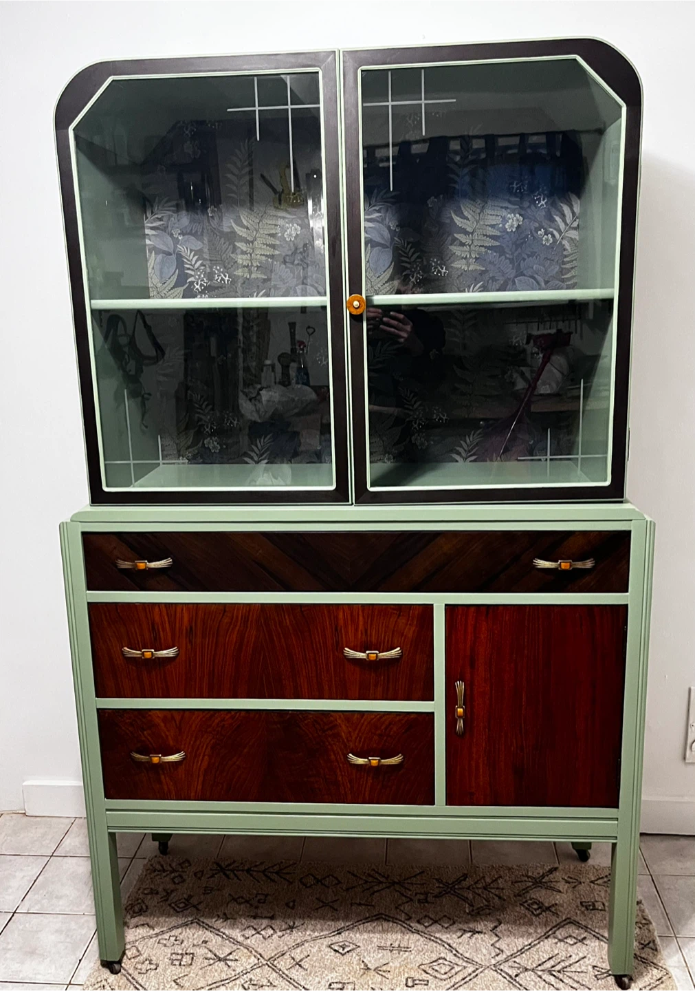 Restored Sage art deco cabinet - photo 4
