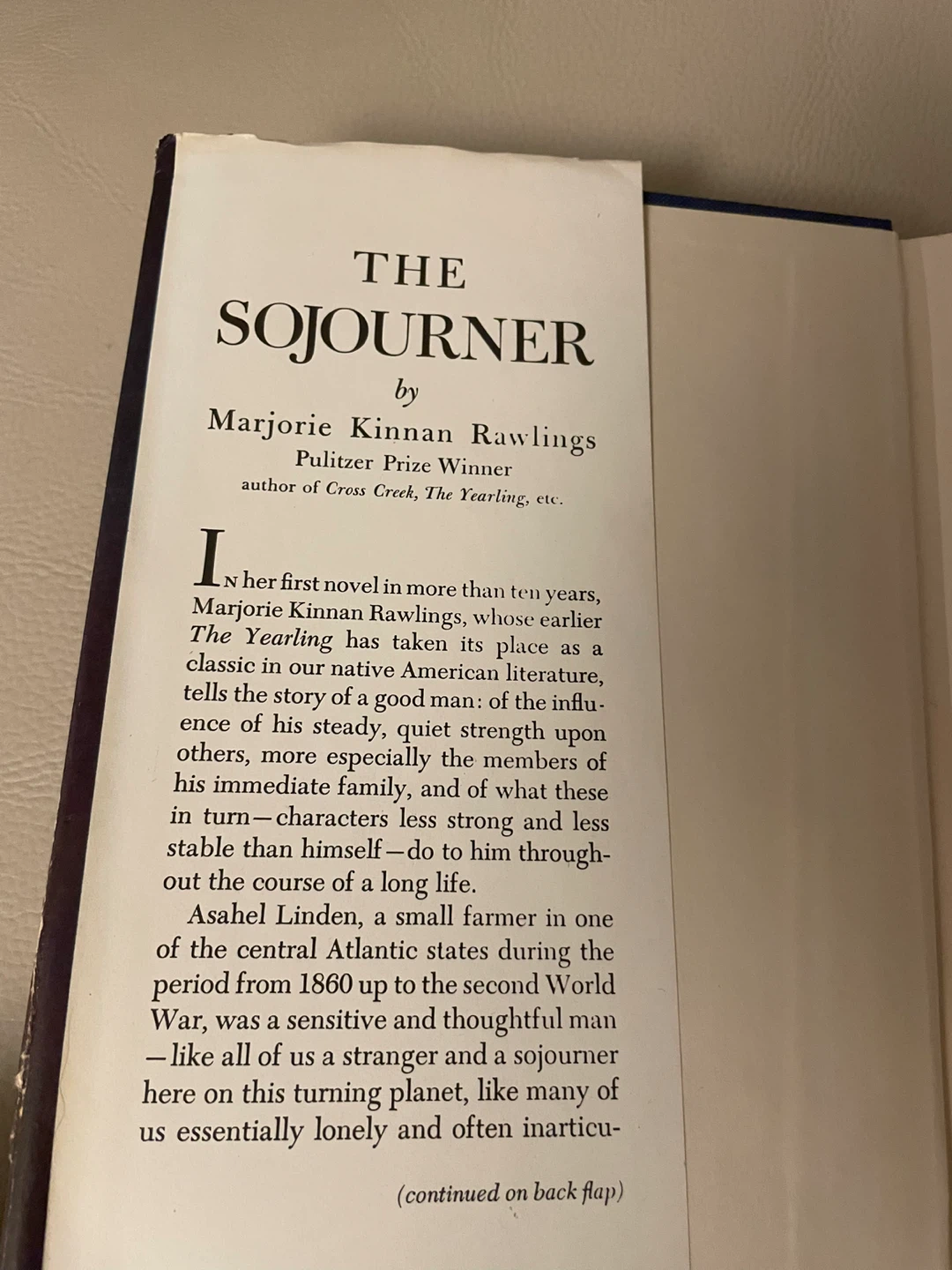 Vintage The Sojourner by Marjorie Kinnan Rawlings Novel - photo 3