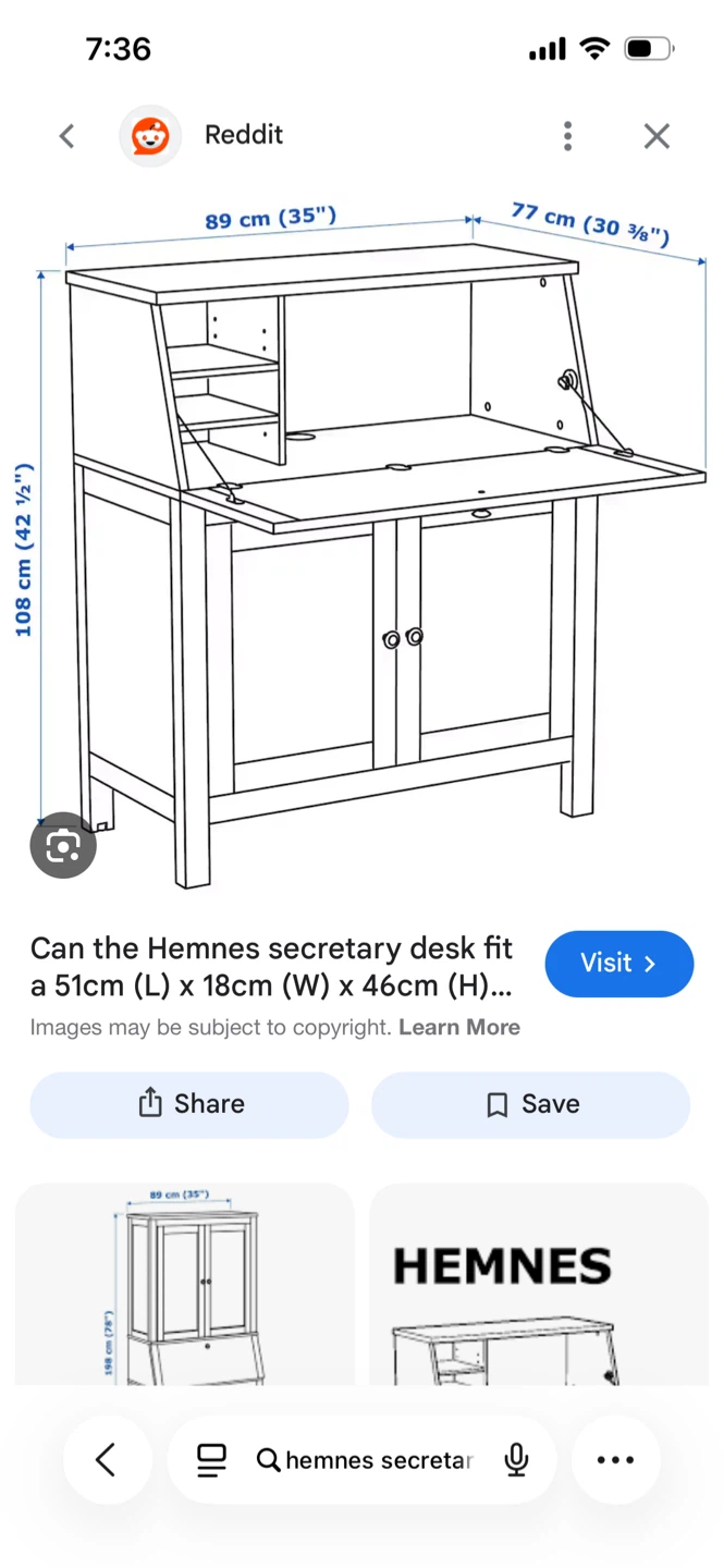 IKEA HEMNES Secretary Desk - photo 5