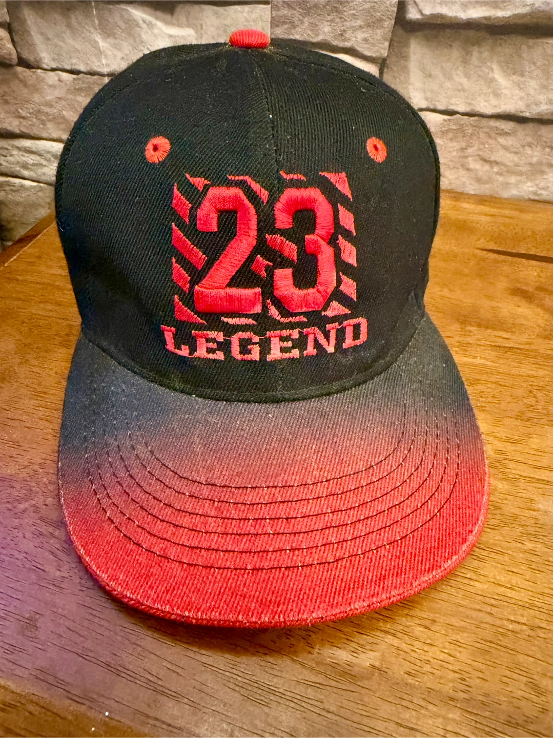 Black and Red "23 LEGEND" Baseball Cap