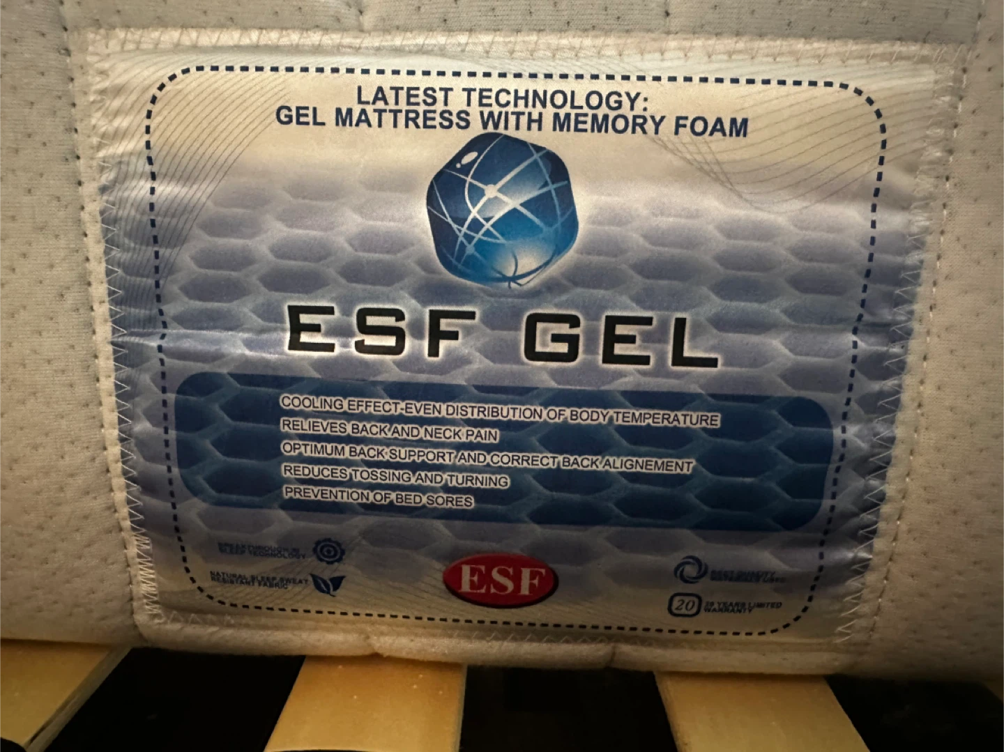 King Size Super Gel Foam Mattress - ESF Furniture - 9” - photo 2