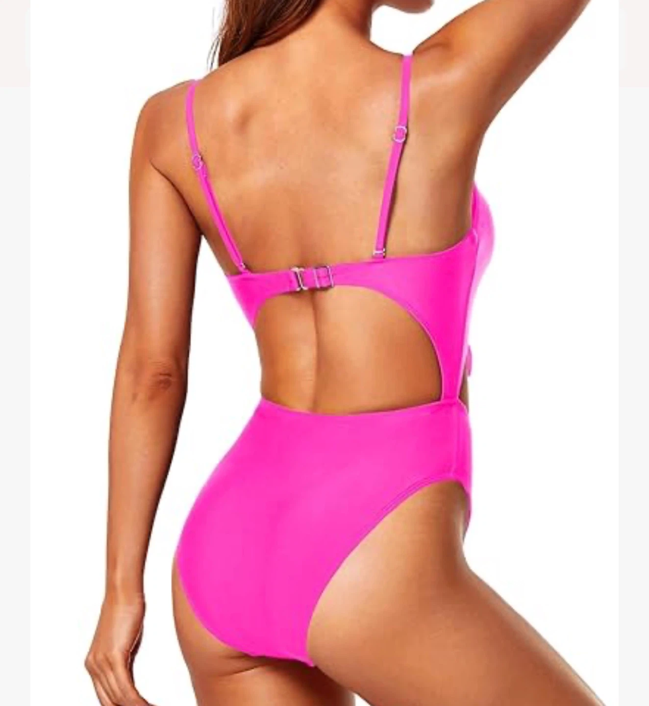 Tempt Me Women's Pink Cutout One-Piece Swimsuit XXL - photo 2