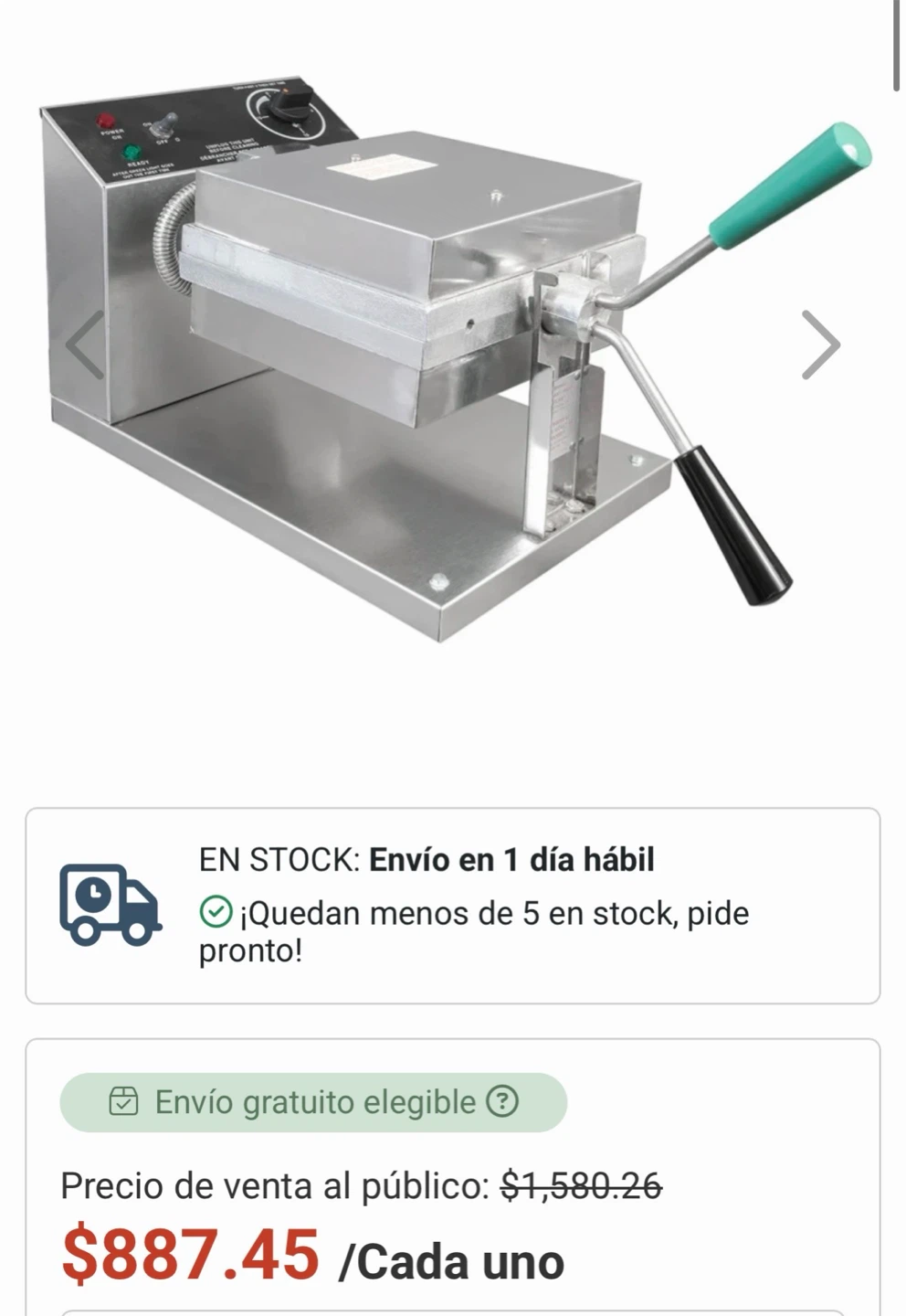 Commercial Waffle Stick Maker