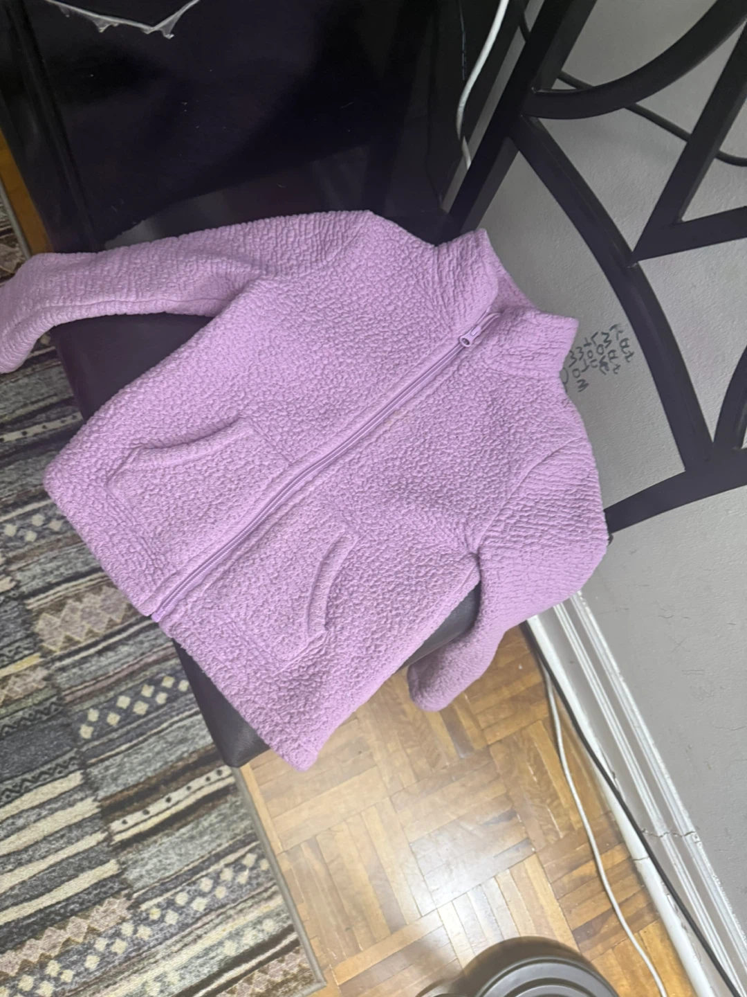 Lilac Fleece Zip-Up Jacket - photo 2