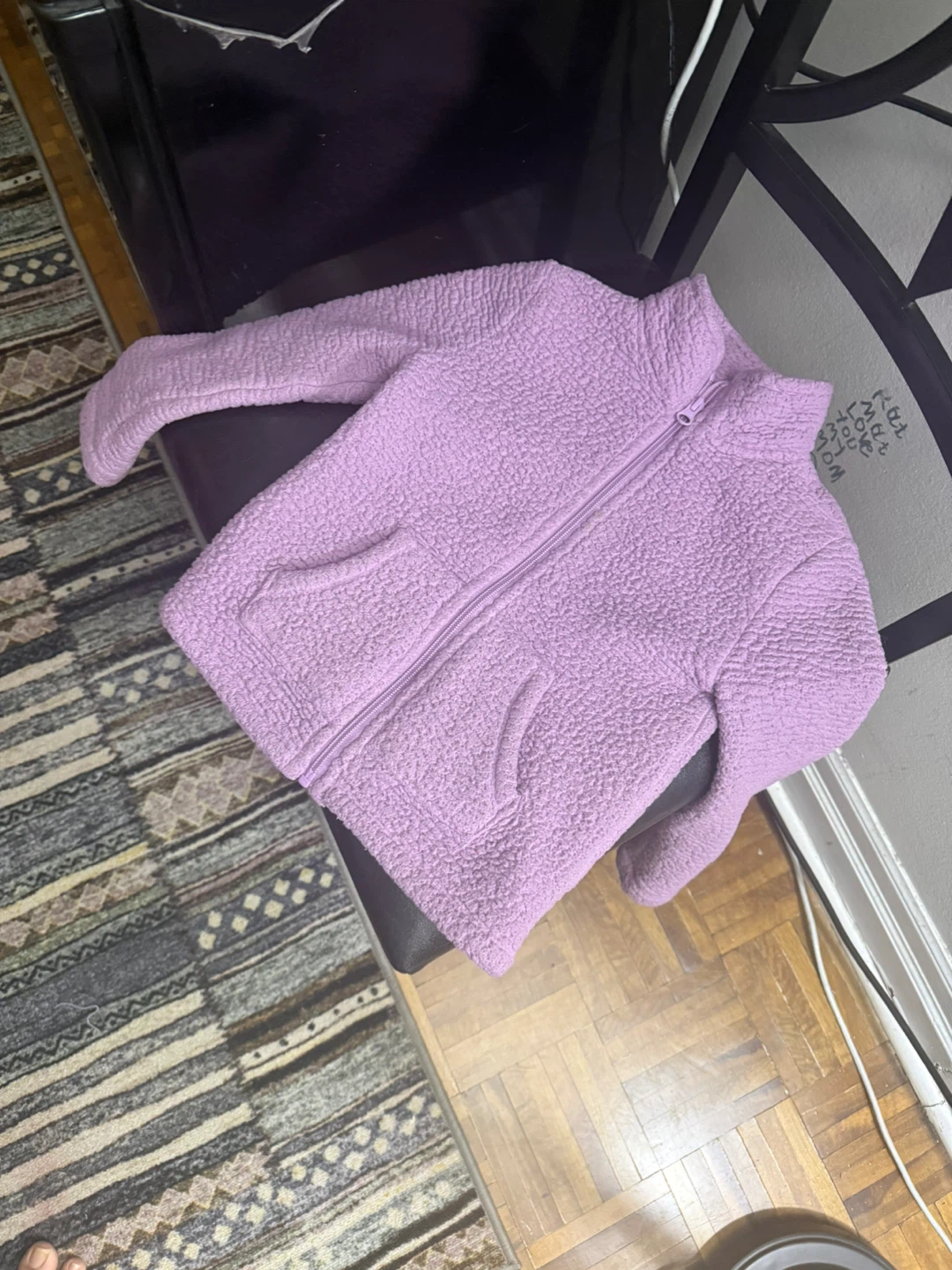 Lilac Fleece Zip-Up Jacket