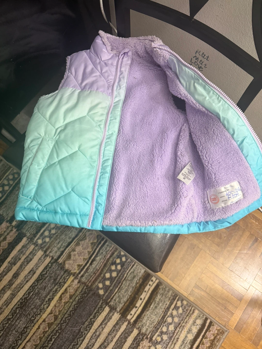 Girls Ombre Puffer Vest - photo 2