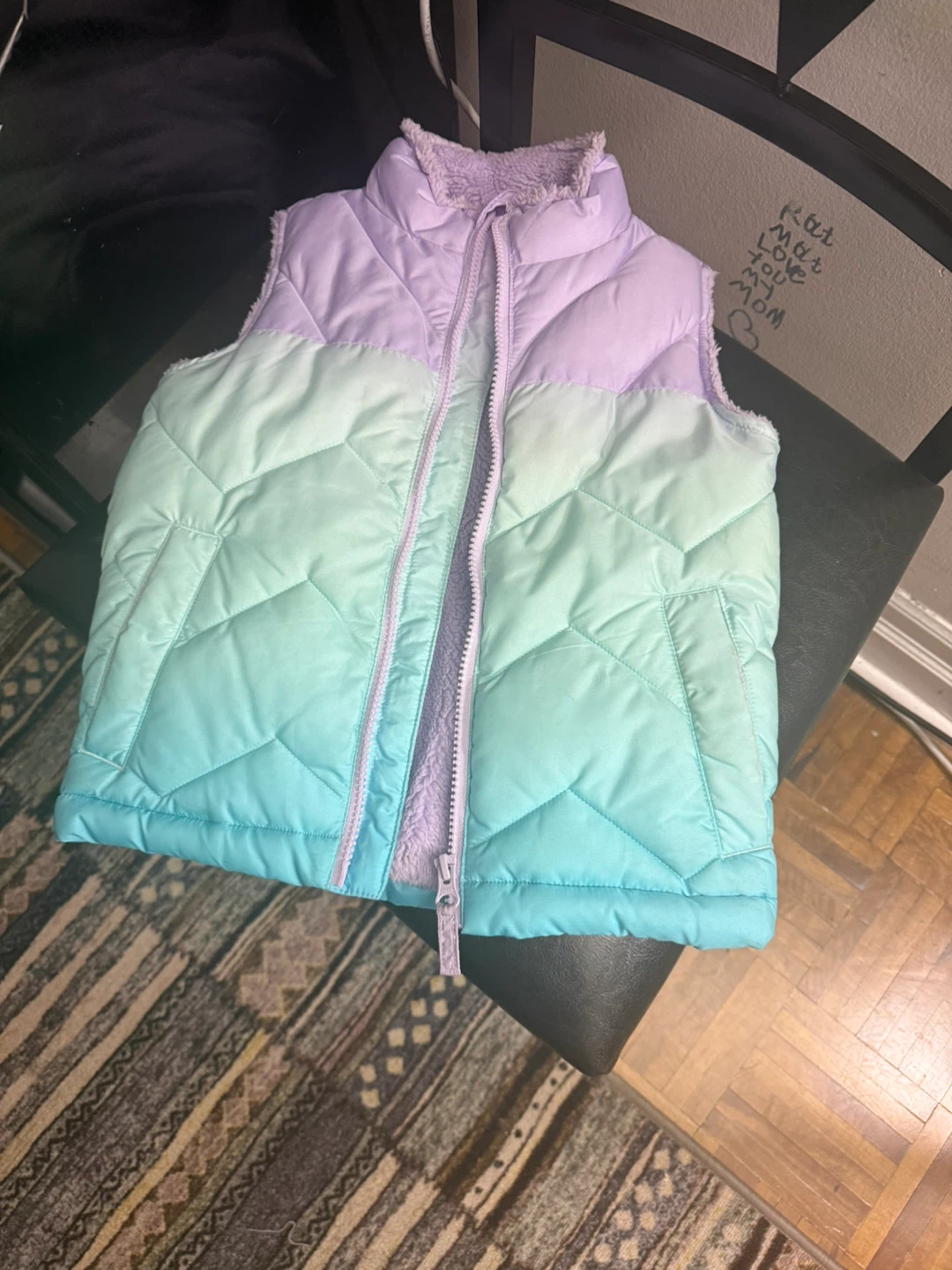 Girls Ombre Puffer Vest
