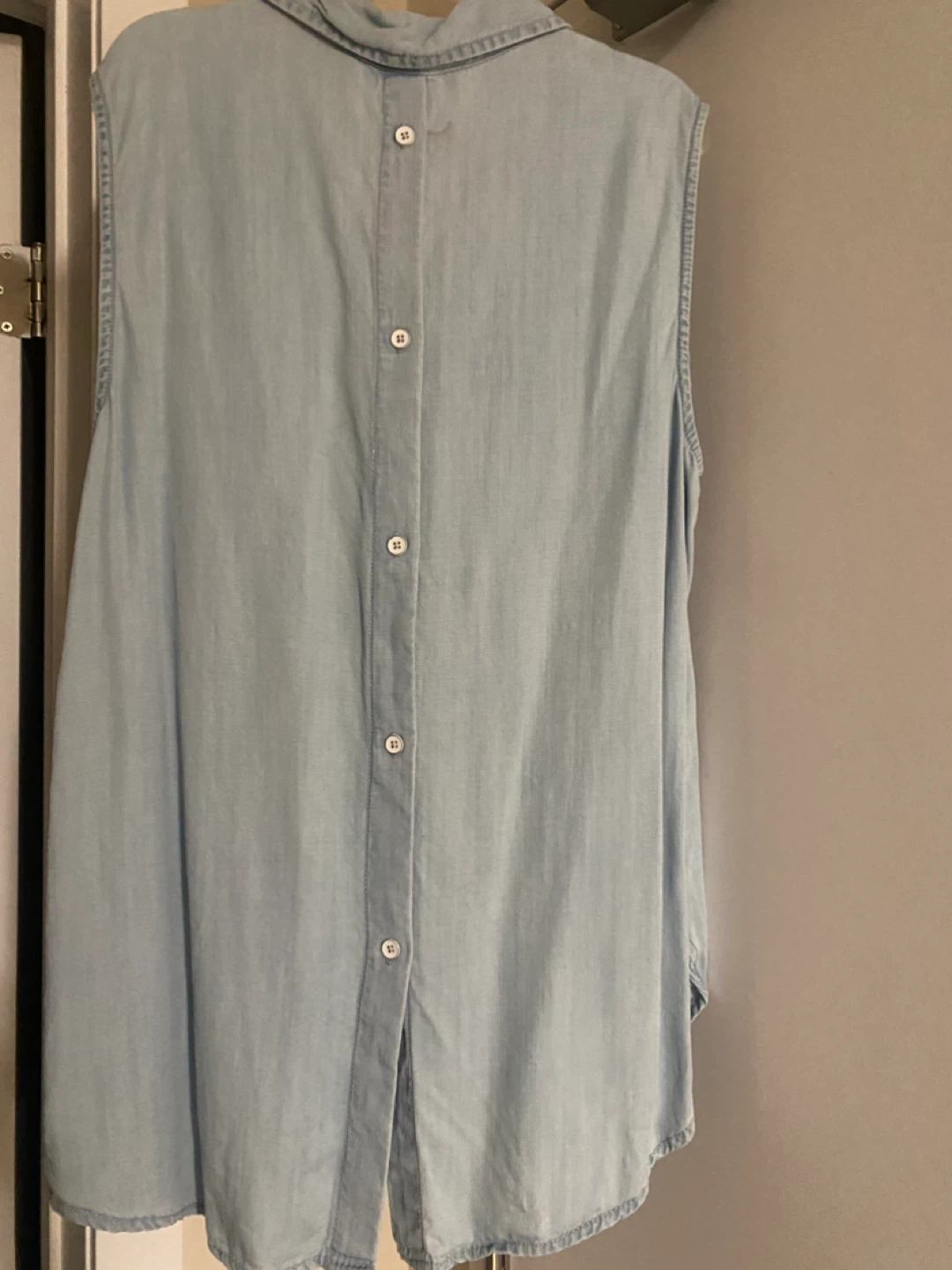 Lola River Sleeveless Denim Shirt Size S - photo 4