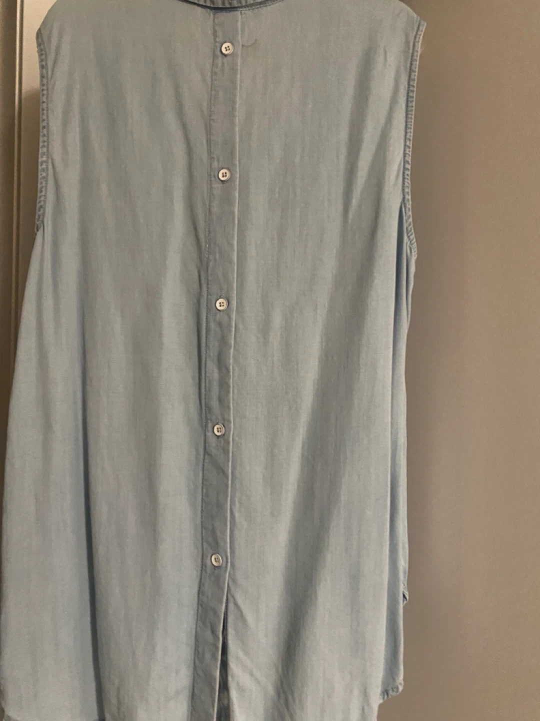 Lola River Sleeveless Denim Shirt Size S - photo 3