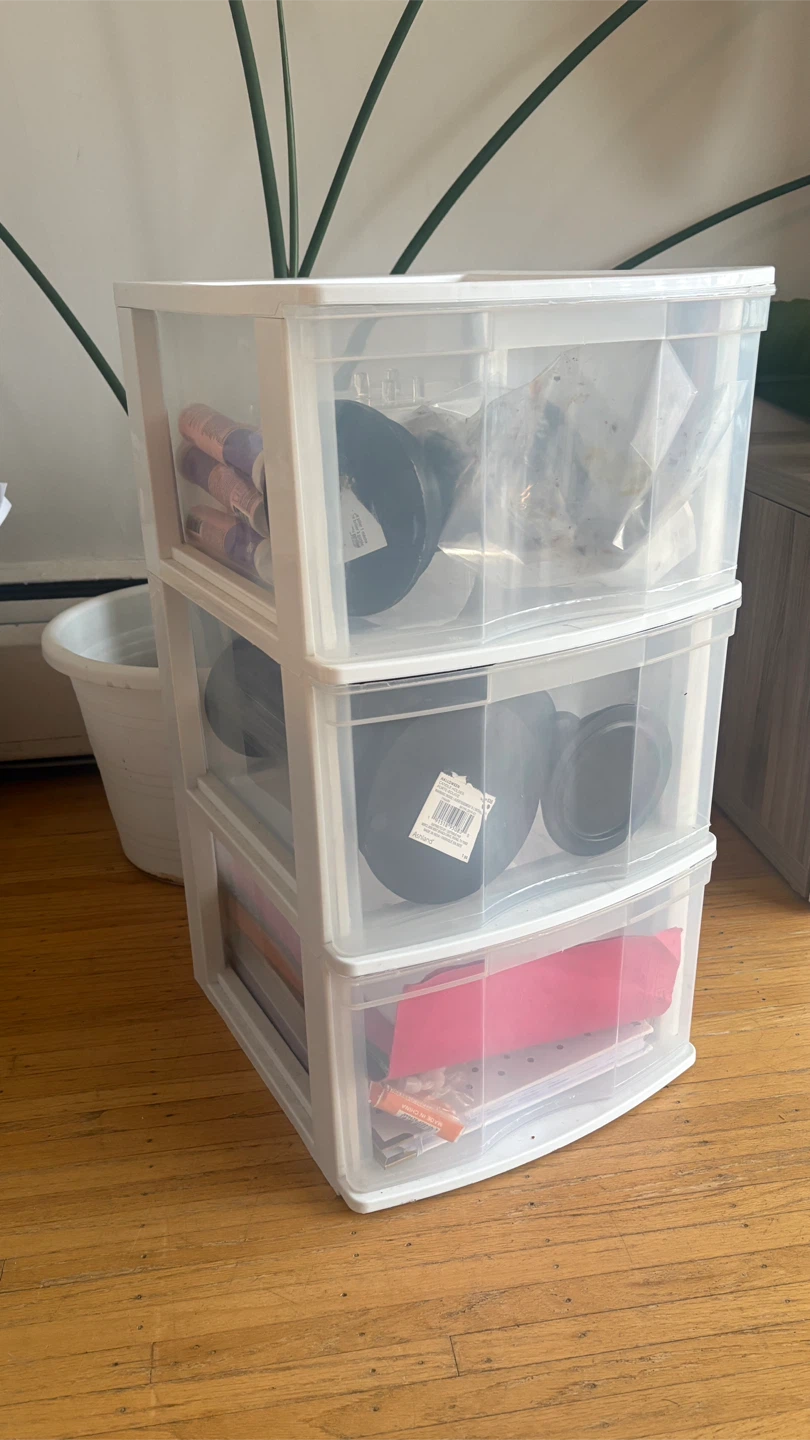 White 3-Drawer Plastic Storage Unit 🥕
