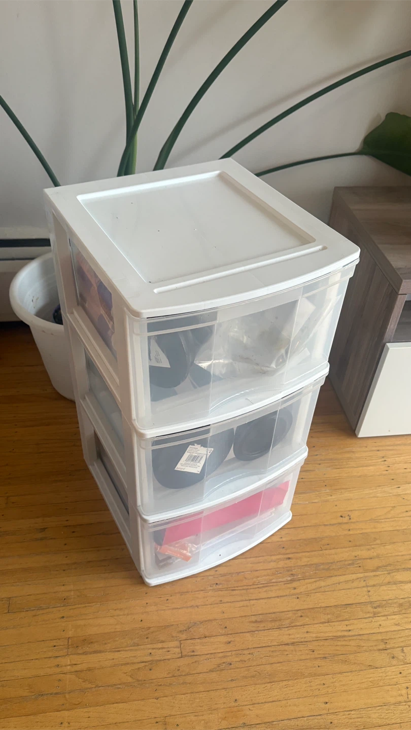 White 3-Drawer Plastic Storage Unit 🥕 - photo 2