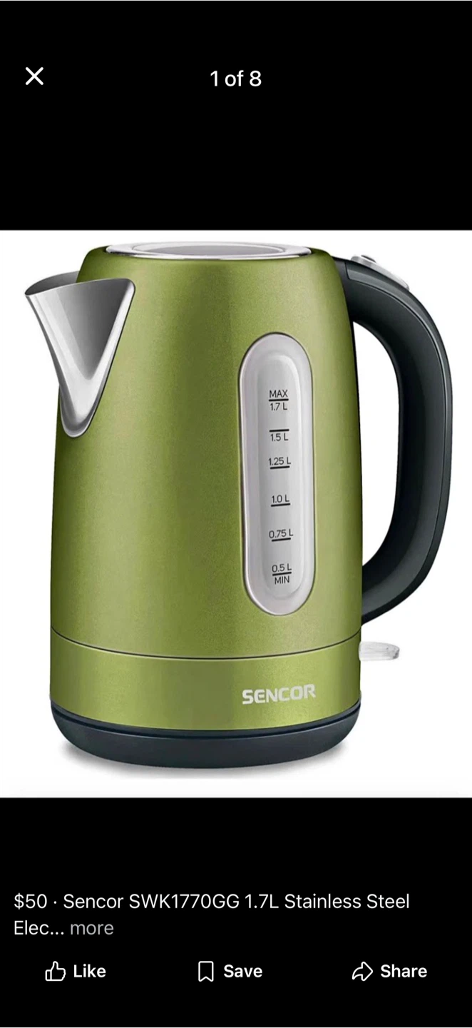 Sencor 1.7L Stainless Steel Electric Kettle