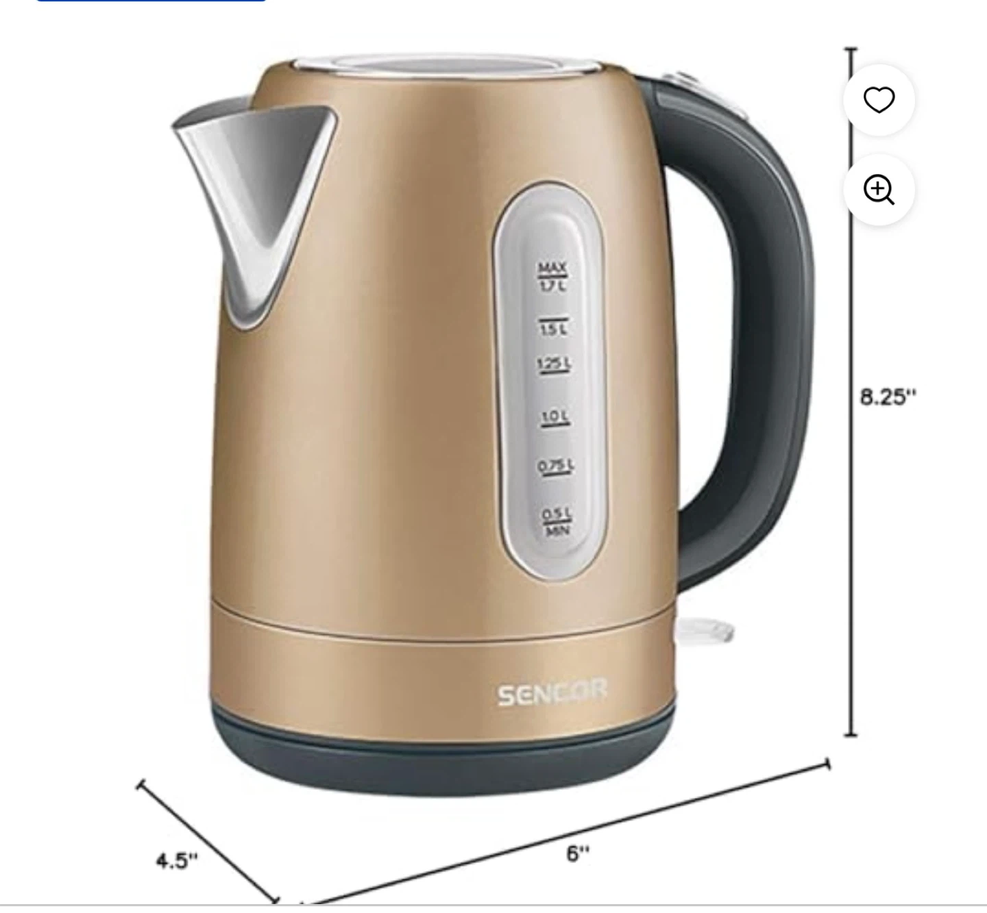 Sencor 1.7L Stainless Steel Electric Kettle - photo 3