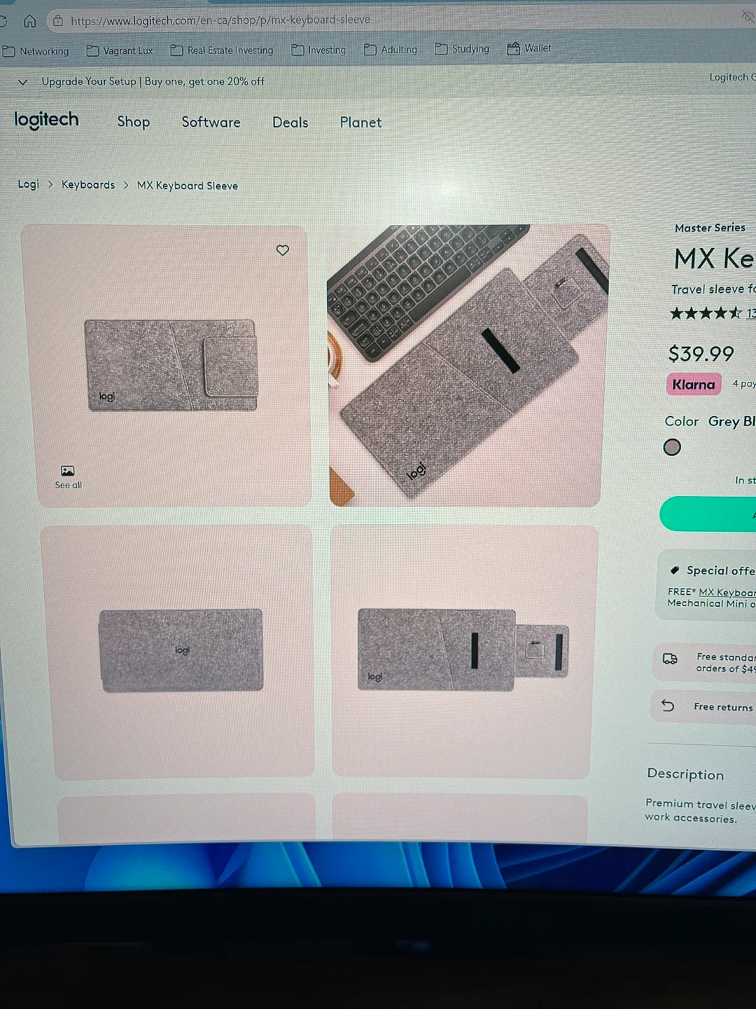 Logitech MX Keyboard Sleeve - photo 3