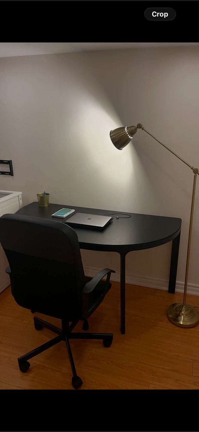 Black Half-Circle Desk