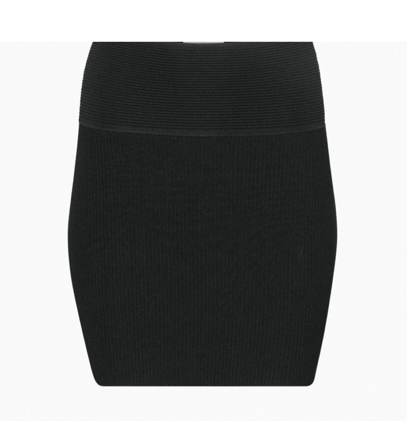 Babaton Black Ribbed Knit Mini Skirt - photo 3