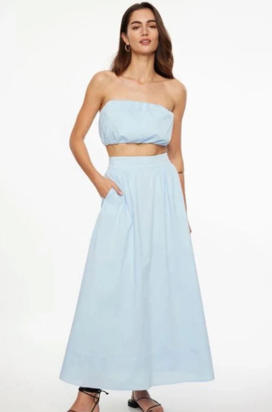 DYNAMITE voluminous Poplin Maxi Skirt - Size TP/XS