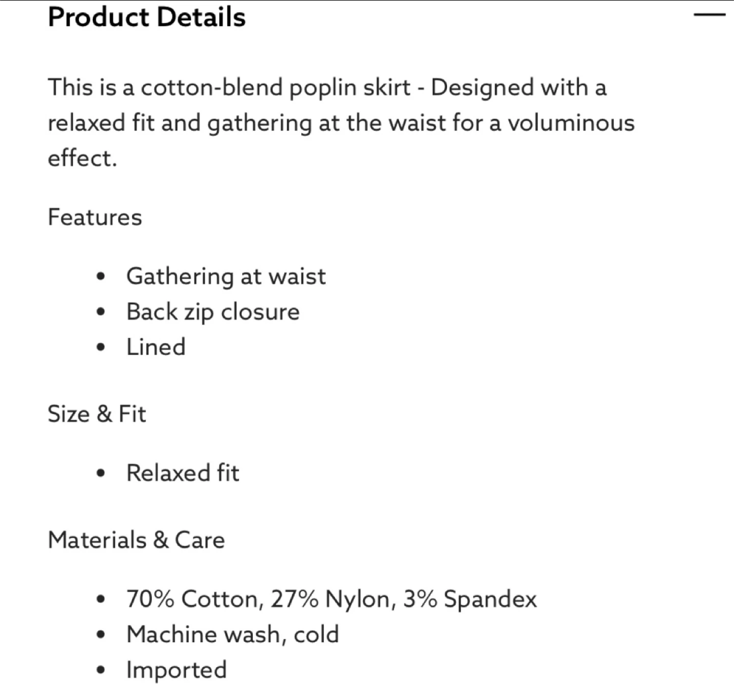 DYNAMITE voluminous Poplin Maxi Skirt - Size TP/XS - photo 3