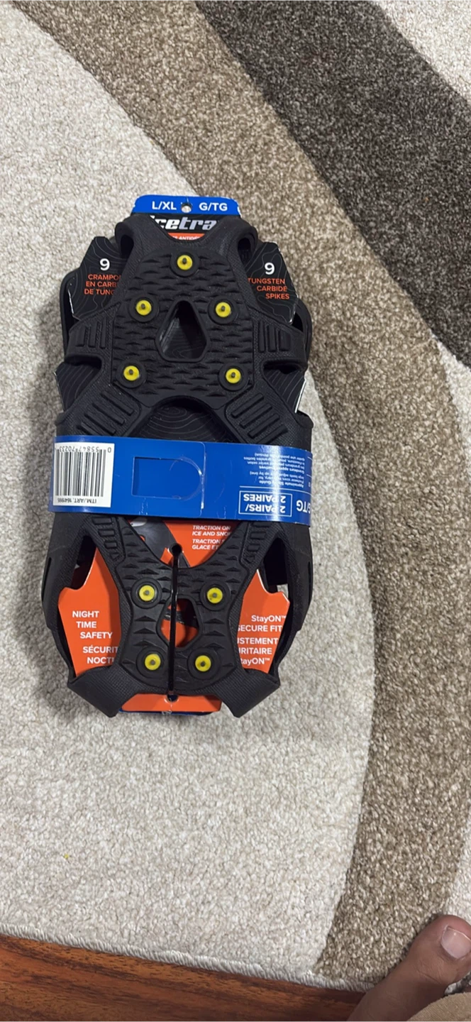 Icetrac L/XL Tungsten Carbide Spikes Traction Cleats