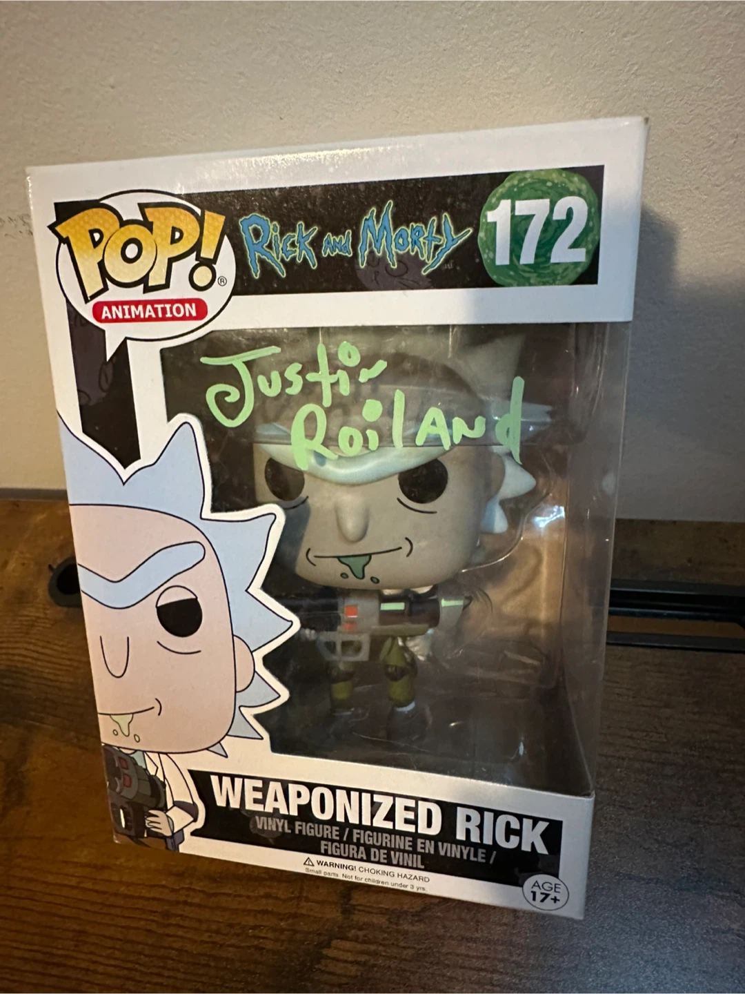 Signed Justin Roiland POP! Rick 172