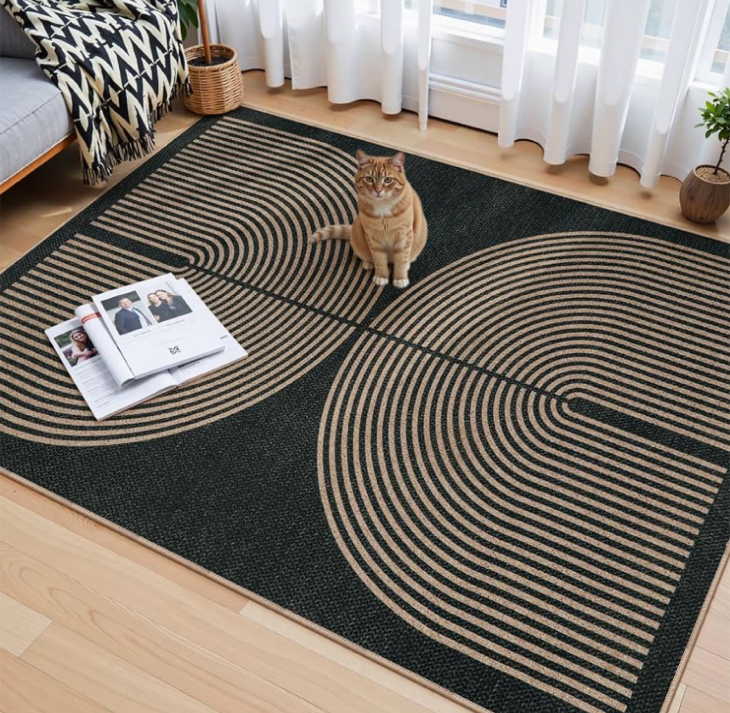 Neutral Jute Area Rug 4x6 - photo 2