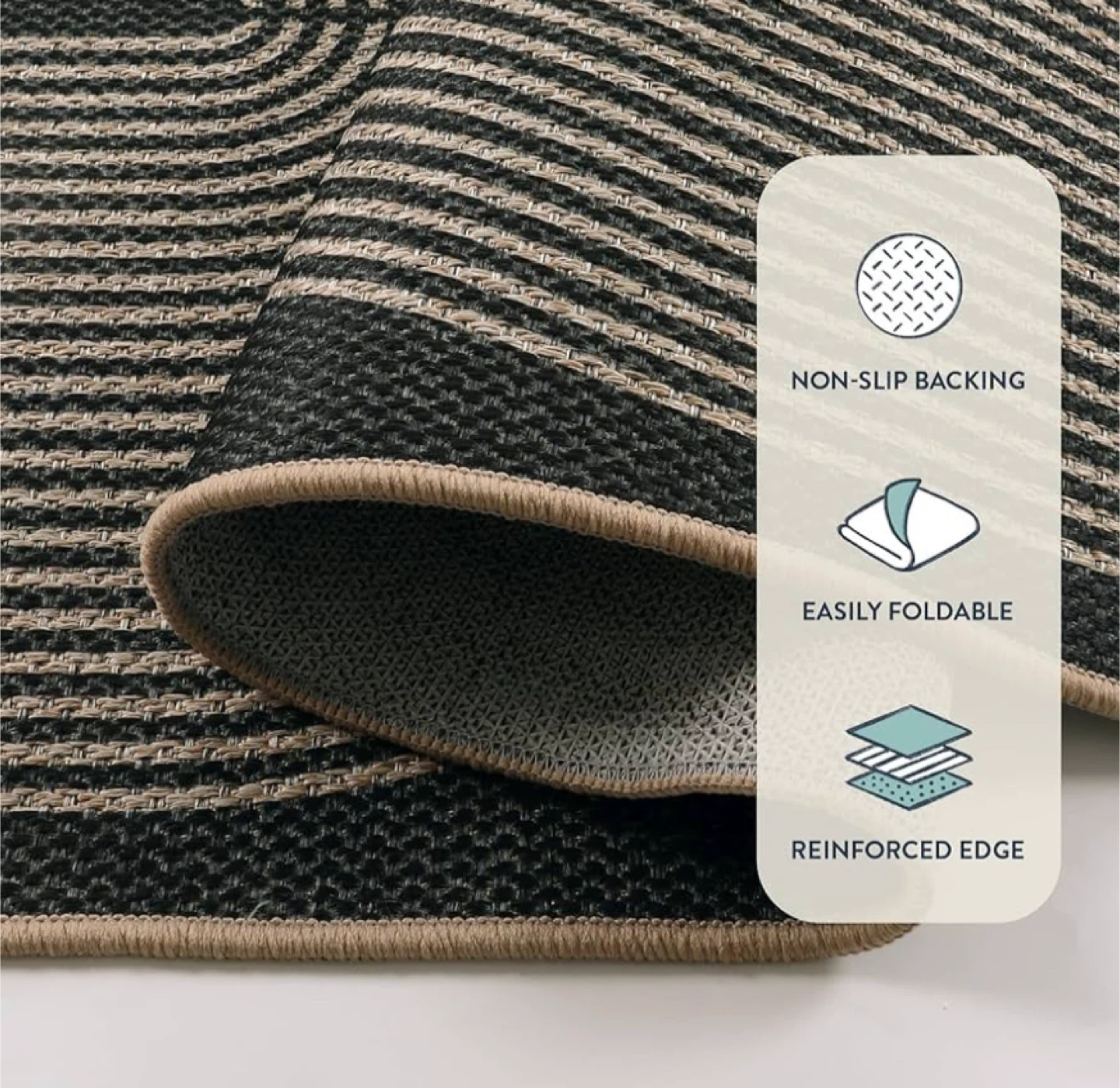 Neutral Jute Area Rug 4x6 - photo 4