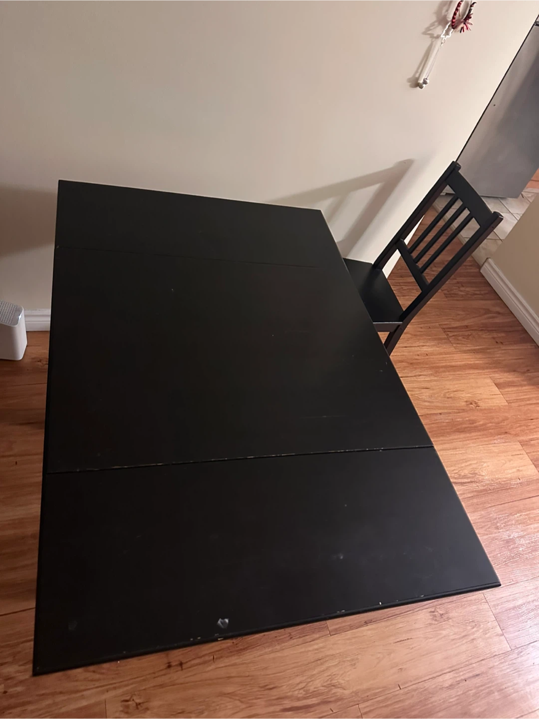 Black Drop-Leaf Table and Chair Set - photo 2