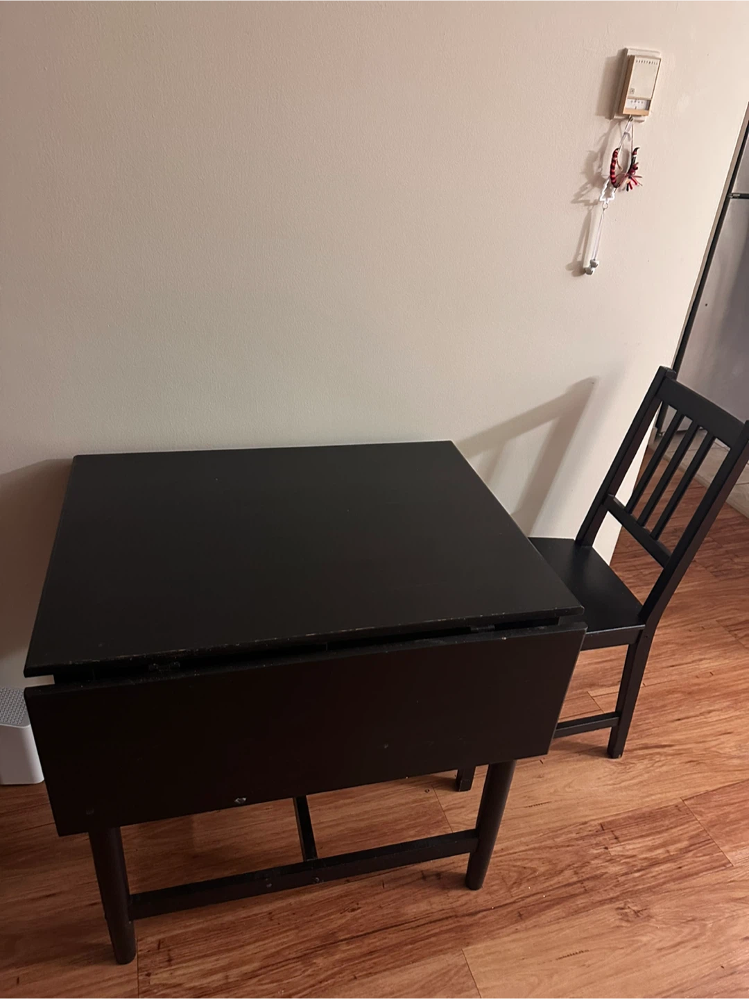 Black Drop-Leaf Table and Chair Set - photo 5