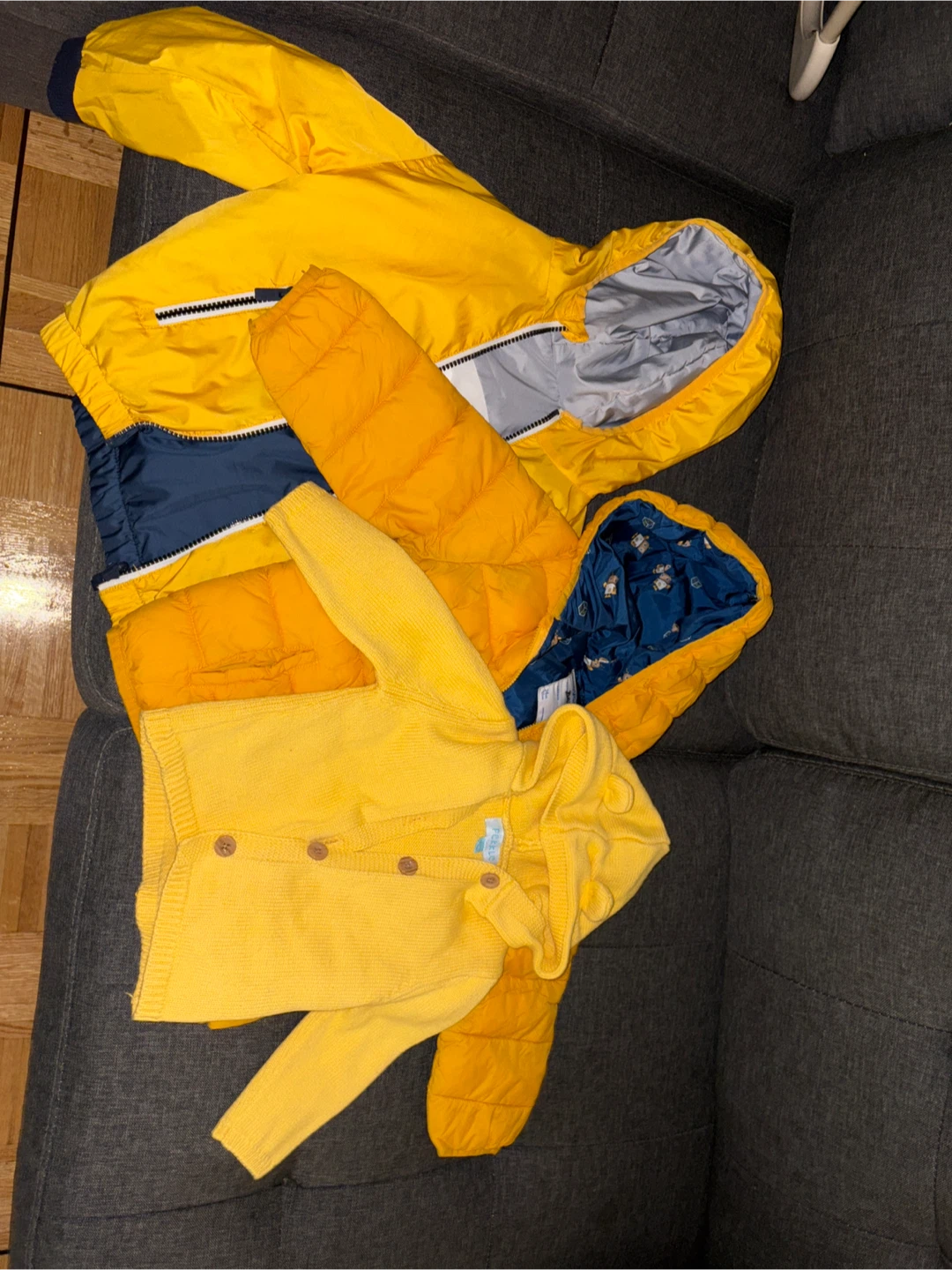 Baby Yellow Sweater and Puffer Jacket Bundle