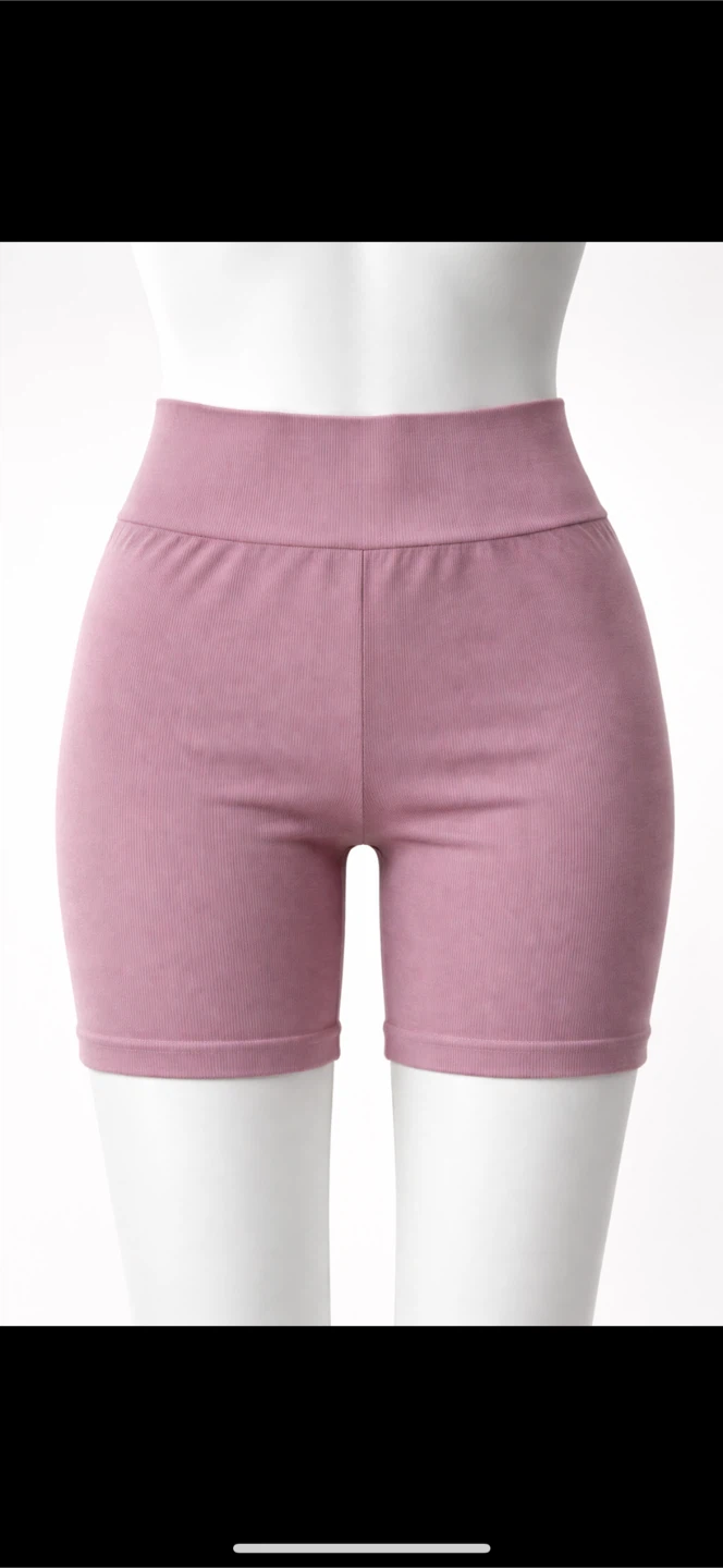 Roots Ribbed Bike Shorts - Mauve