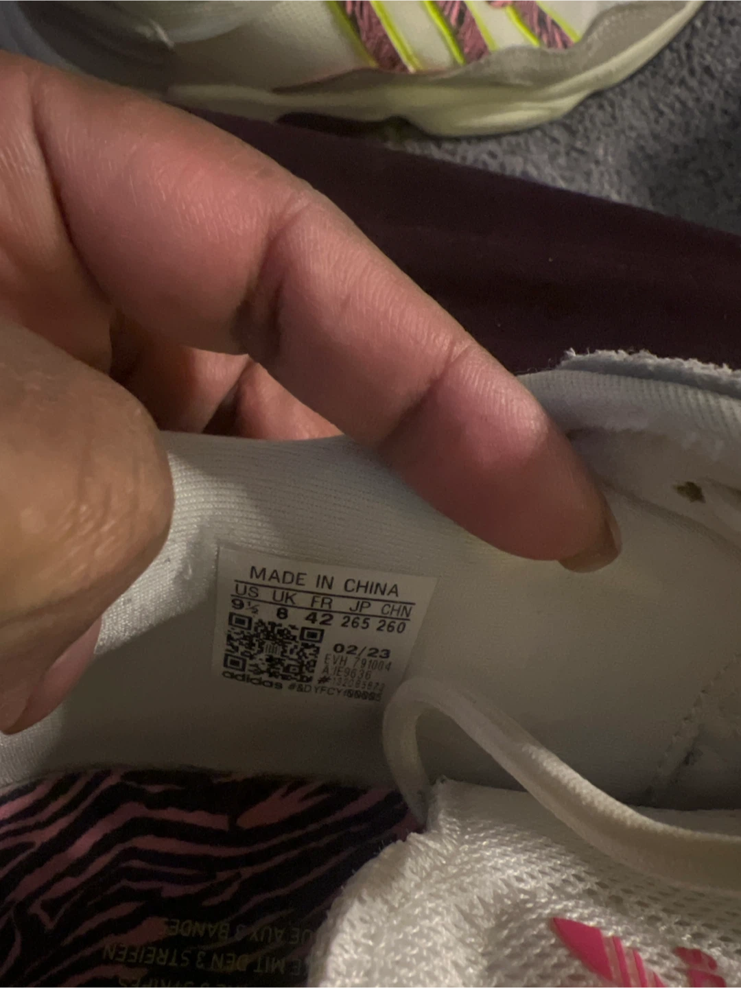 Adidas Ozweego Shoes White Pink Yellow Zebra Size US 6 - photo 3