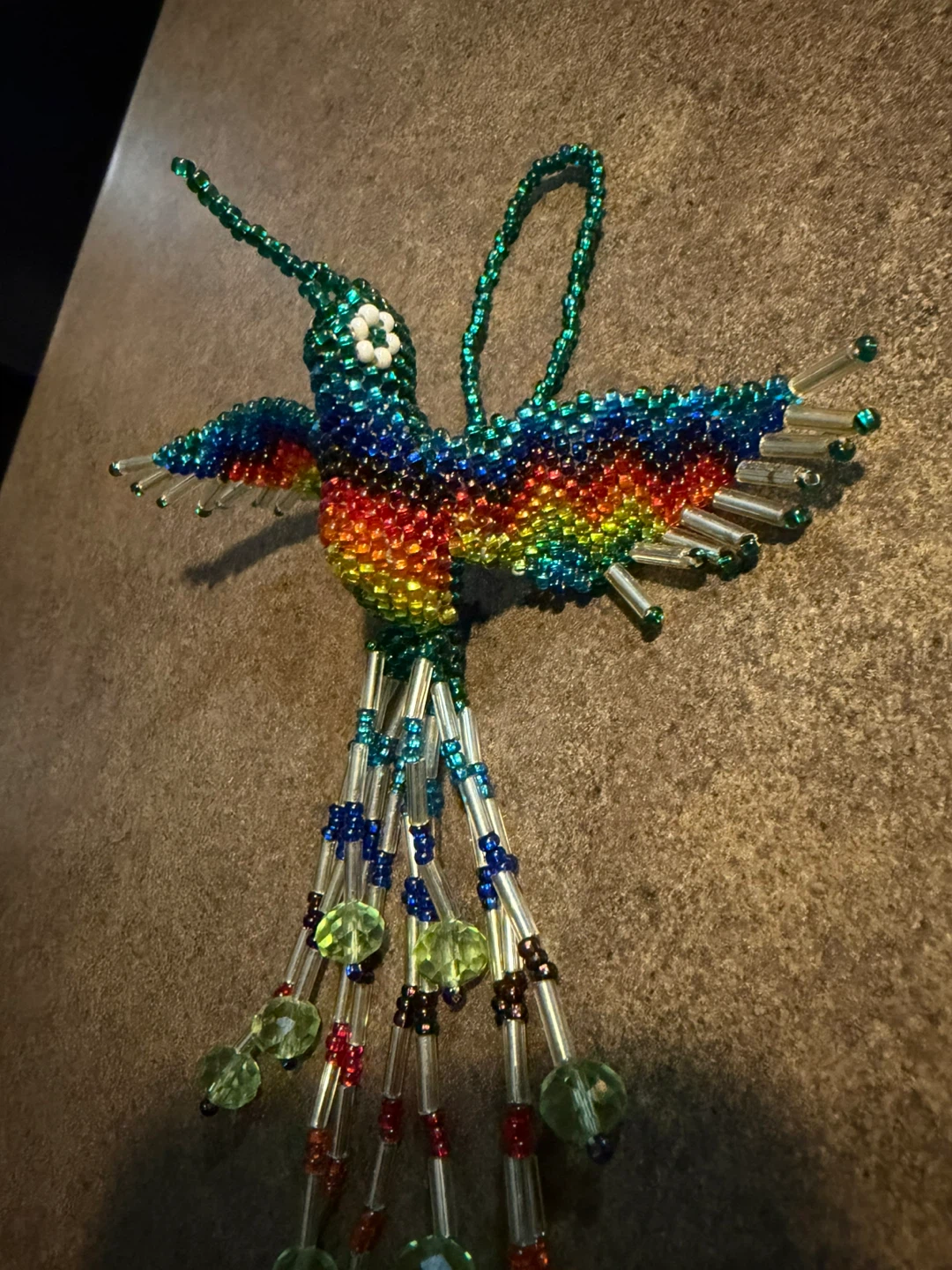 Handmade Beaded Hummingbird Ornament - photo 3