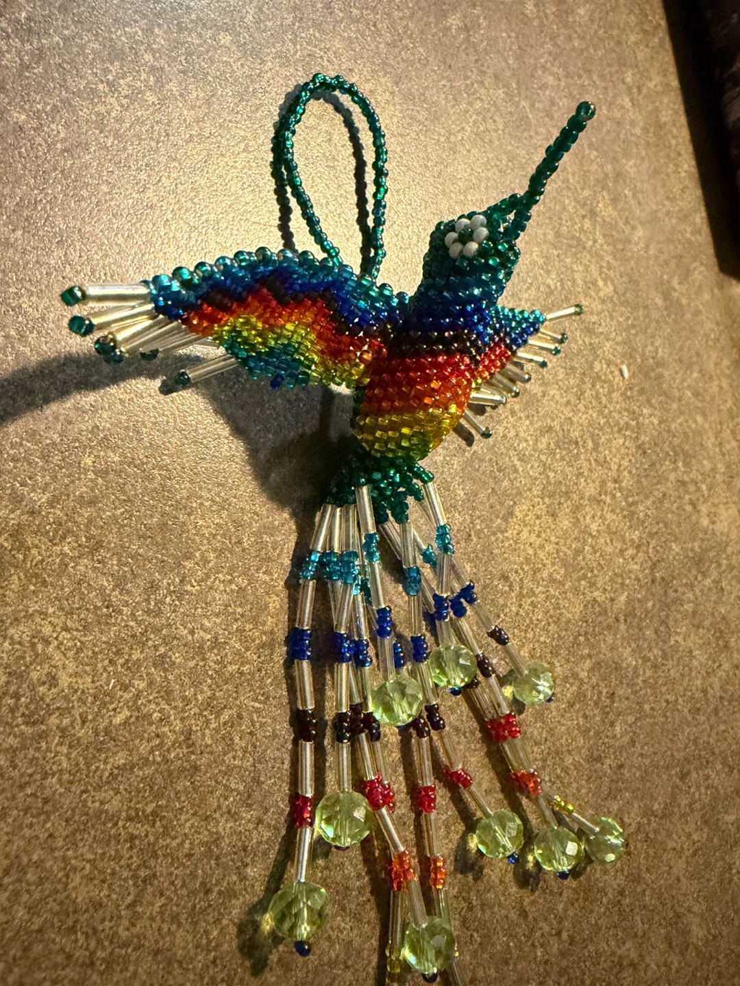 Handmade Beaded Hummingbird Ornament - photo 2
