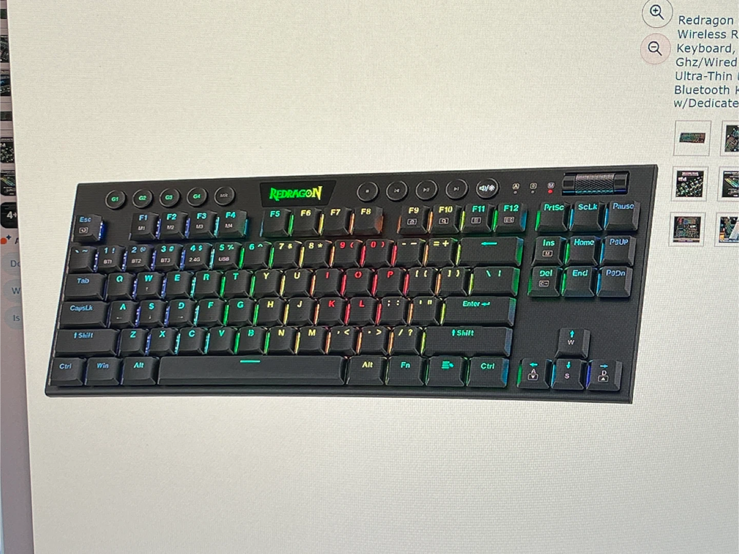 Redragon K621 Horus TKL Wireless RGB Mechanical Keyboard - photo 3
