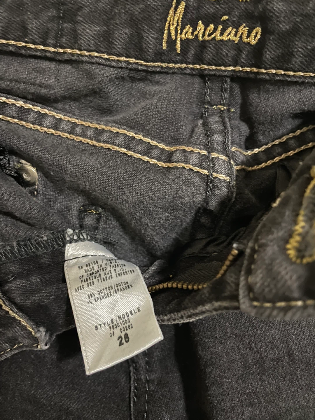 Guess Marciano Black Skinny Jeans Size 28 - photo 5
