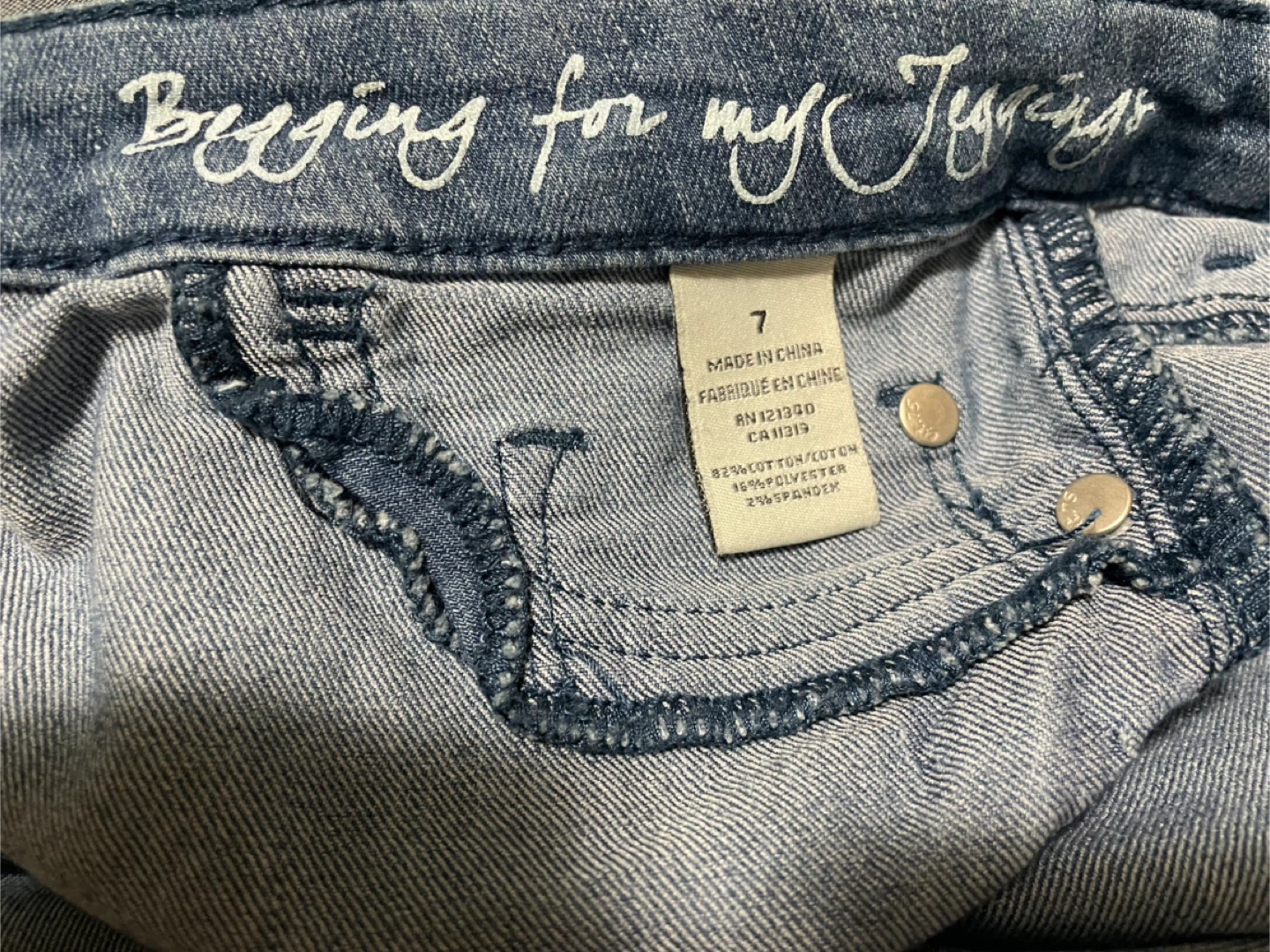 DD's for my Jeggings Blue Denim Jeans Size 7 - photo 4
