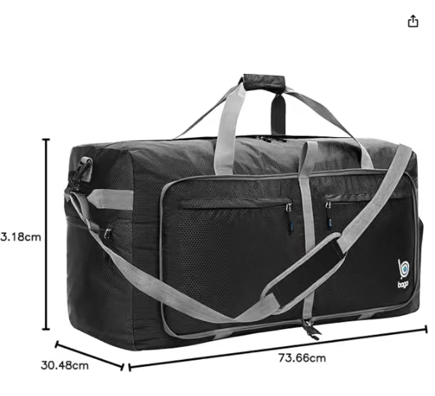 Bago Lightweight Foldable Duffel Bag - 100L