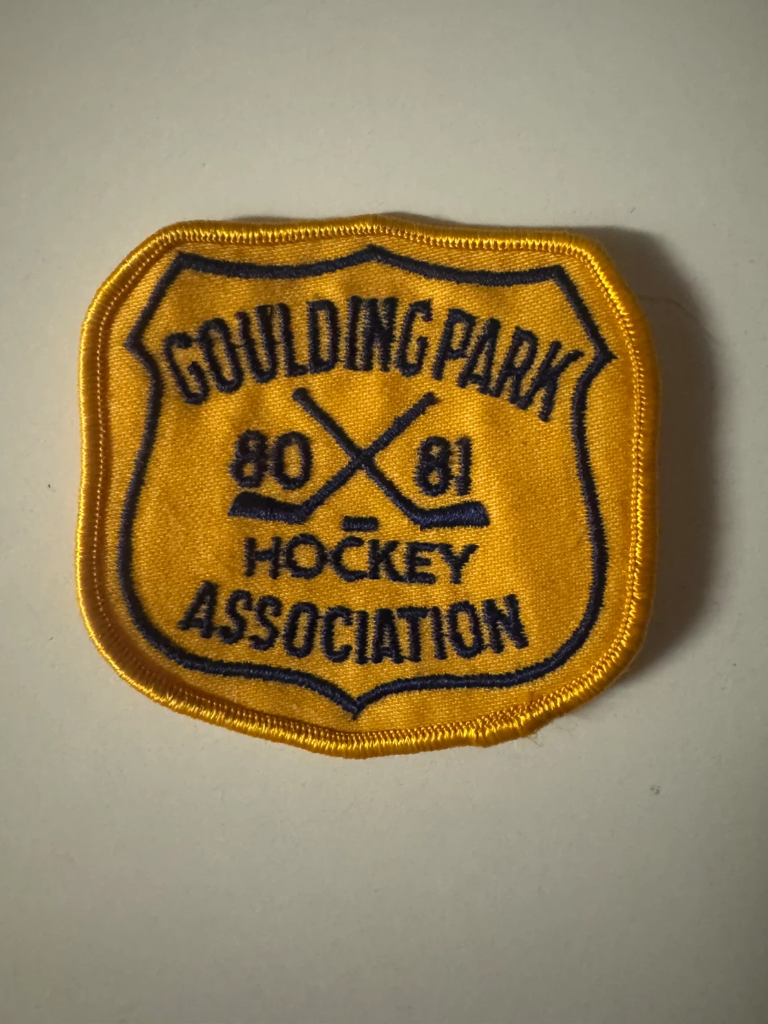 Vintage Goulding Park Hockey Association Patch 80-81