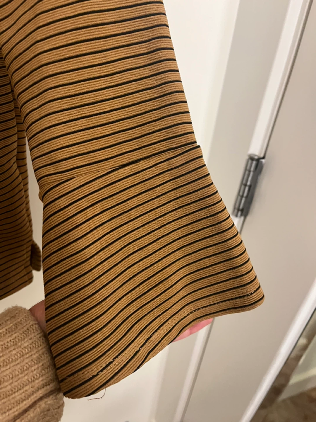 Stradivarius Brown Striped Long Sleeve Top - photo 3