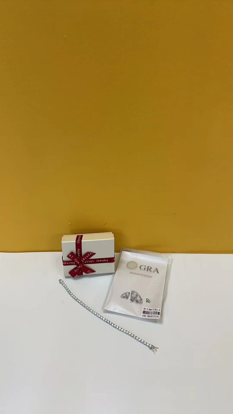 Sterling Silver Tennis Bracelet with Moissanite Stones - photo 3