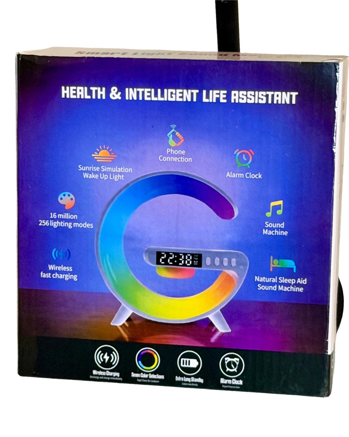 Smart light w/clock - phone charger and speaker - photo 3