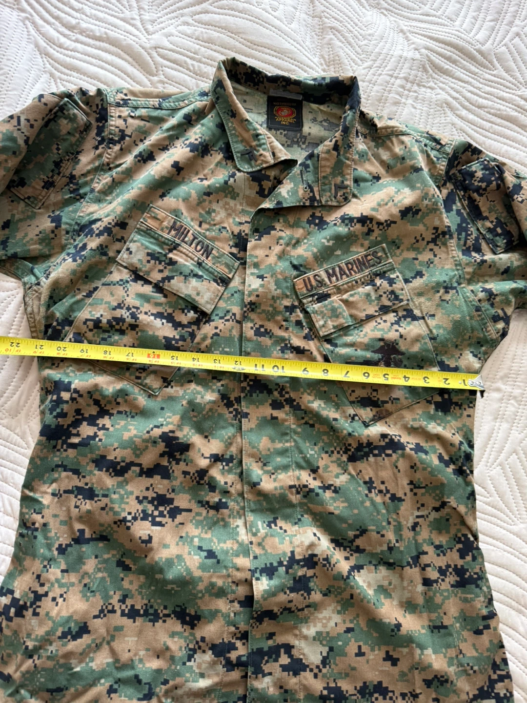 US Marines Woodland Camo Permethrin Insect Repellent Blouse - photo 3