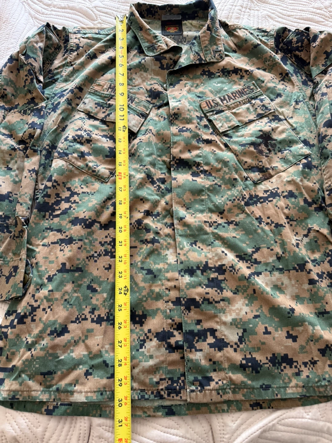 US Marines Woodland Camo Permethrin Insect Repellent Blouse - photo 2
