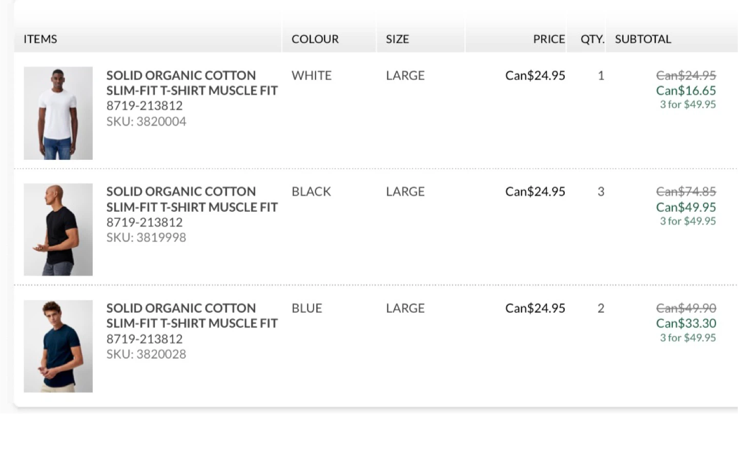Simons le 31 Size L ORGANIC COTTON SLIM-FIT T-SHIRT MUSCLE FIT - photo 5