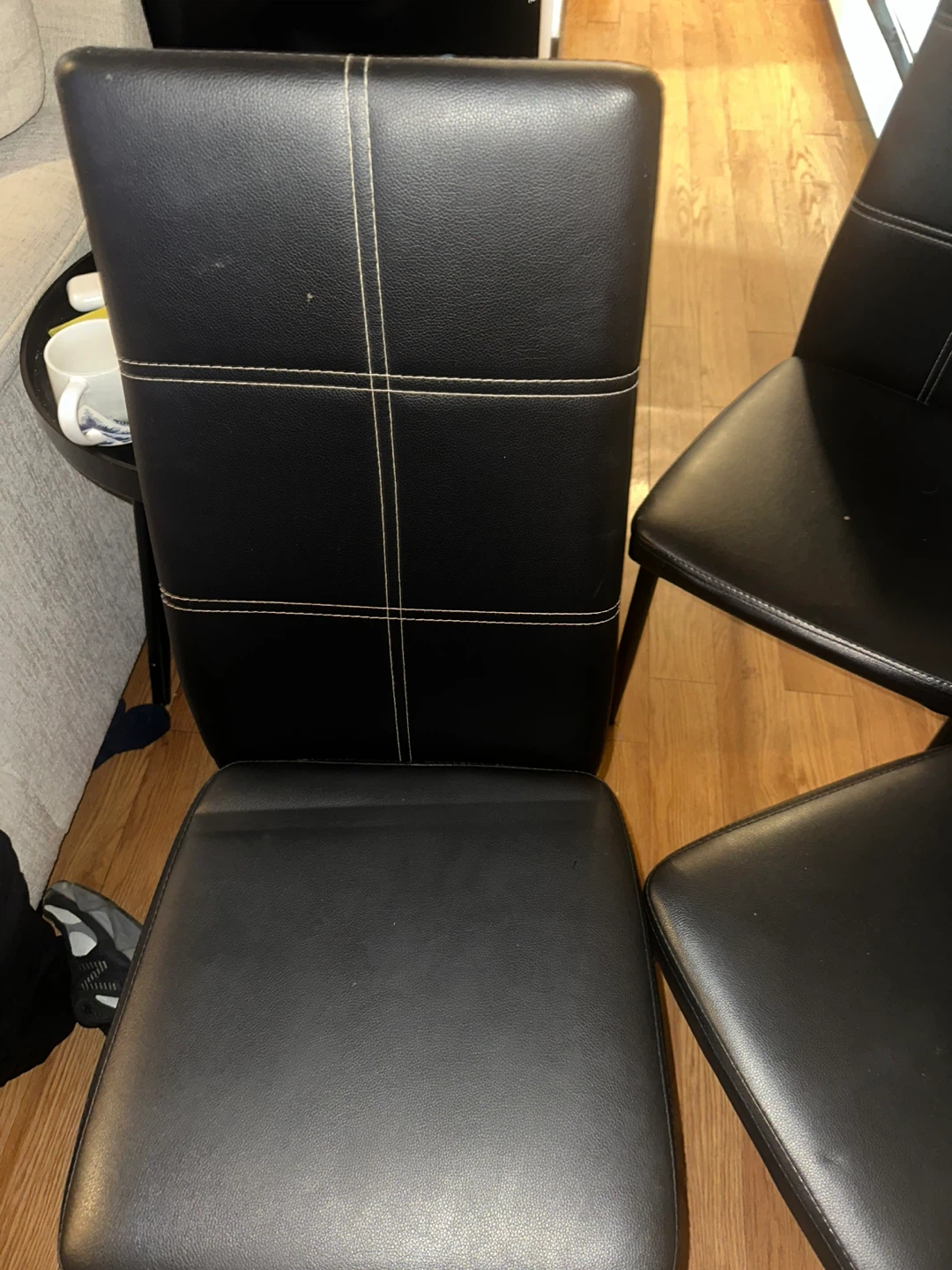 Set of 3 Black Dining Chairs - photo 2
