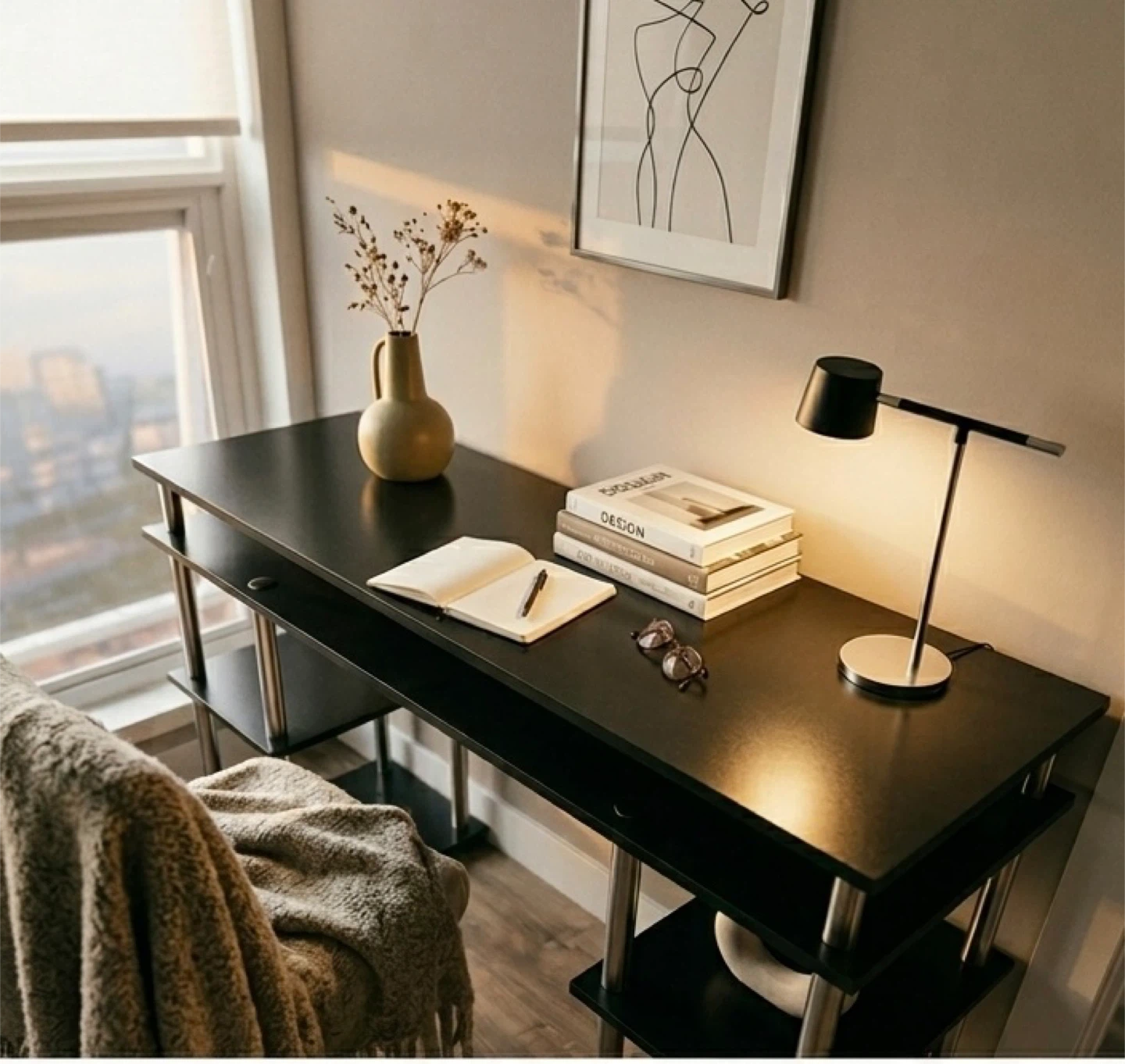Like-new Modern Study Desk - Fully Assembled