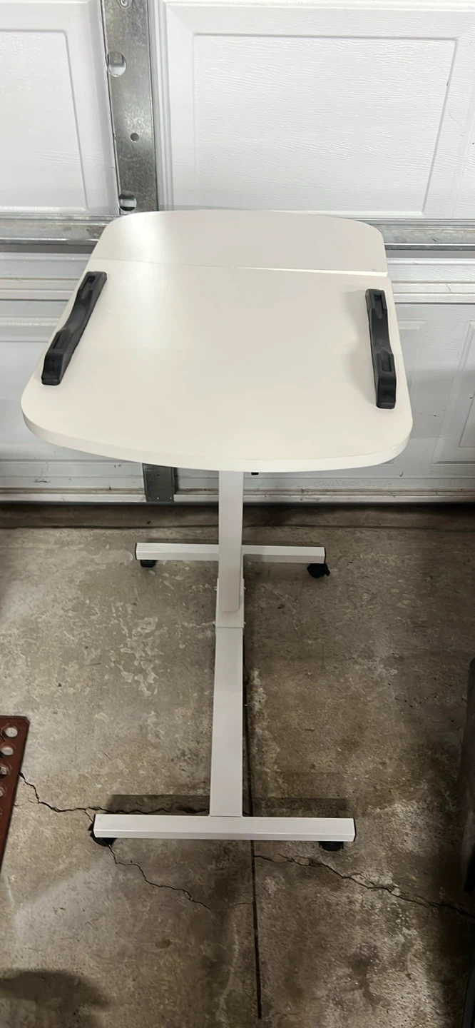 White Adjustable Standing Desk Table - photo 2